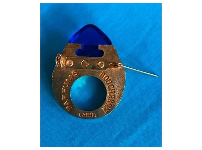 Spilla Boucheron placcata oro con lapislazzuli Blu Gold hardware - vista 5