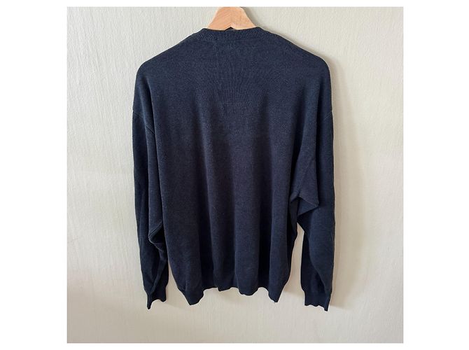 Burberrys Wool V-Neck Sweater Dark blue - view 2