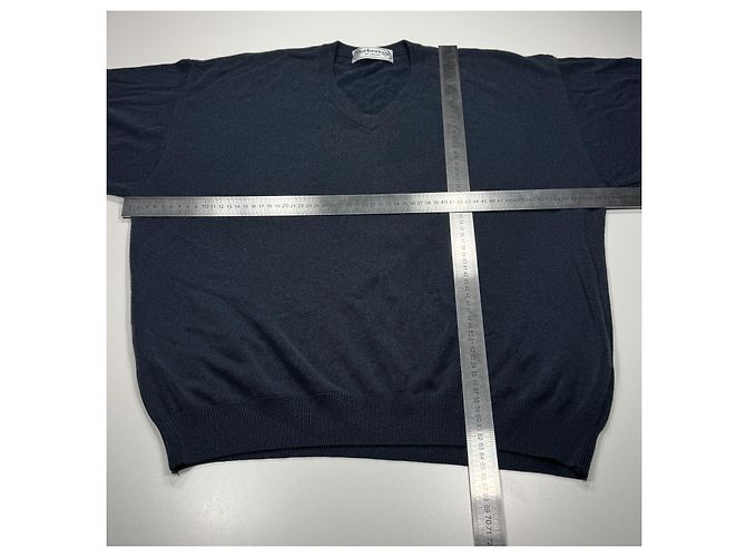 Burberrys Wool V-Neck Sweater Dark blue - view 5