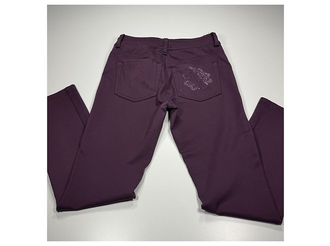 Pantaloni Versace Jeans Couture Viola Decorati - vista 11