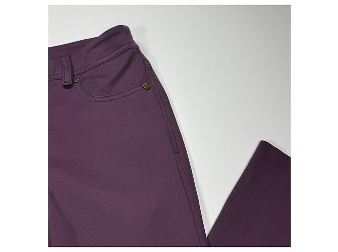 Pantaloni Versace Jeans Couture Viola Decorati - vista 4