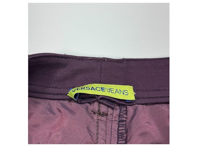 Pantaloni Versace Jeans Couture Viola Decorati - vista 6
