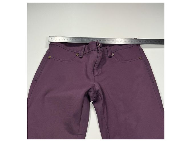 Pantaloni Versace Jeans Couture Viola Decorati - vista 8