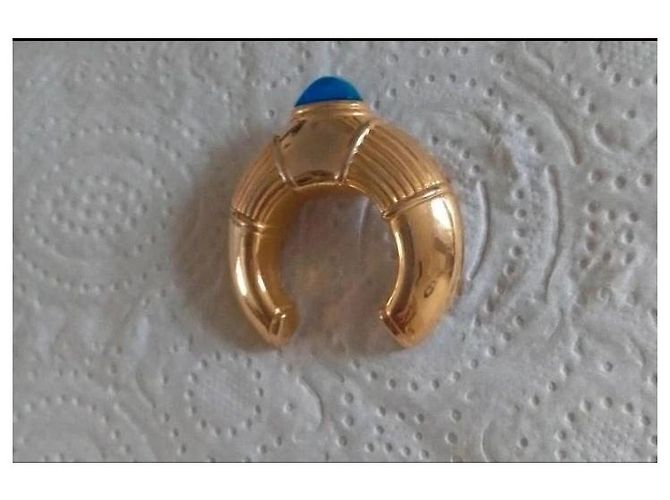 Boucheron Spilla Mezzaluna Oro Pietra Blu D'oro - vista 4