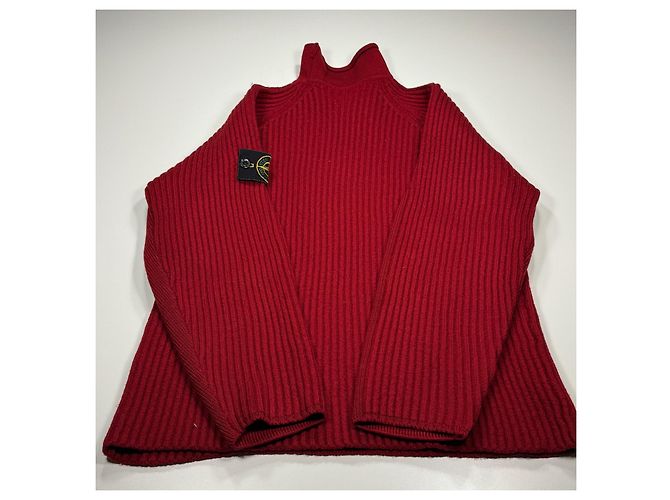 Stone Island Roter Woll-Rollkragenpullover - Ansicht 10