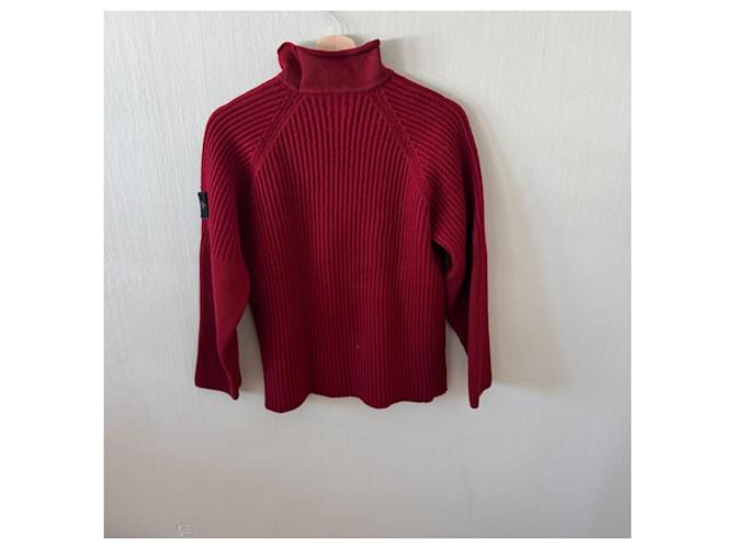 Stone Island Roter Woll-Rollkragenpullover - Ansicht 2