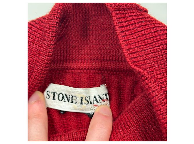 Stone Island Roter Woll-Rollkragenpullover - Ansicht 5