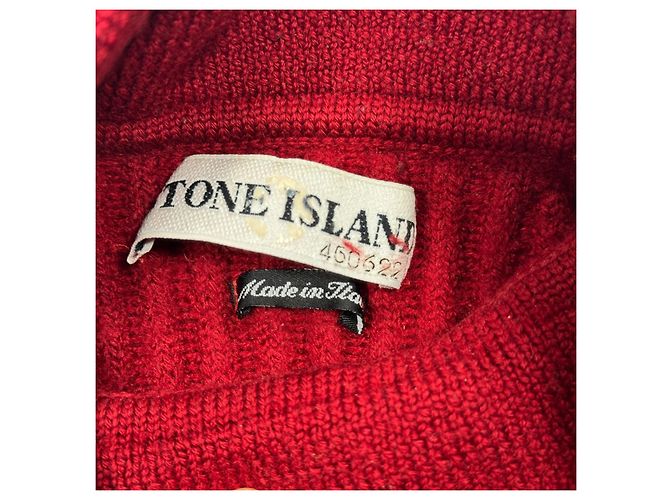 Stone Island Roter Woll-Rollkragenpullover - Ansicht 6
