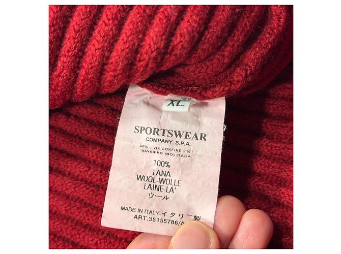 Stone Island Roter Woll-Rollkragenpullover - Ansicht 8