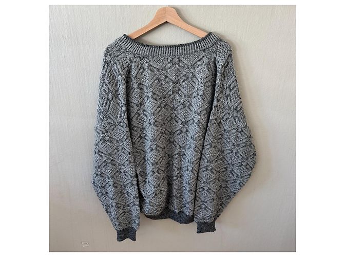 Gianni Versace Grauer Fair Isle Wollcardigan Mehrfarben - Ansicht 2