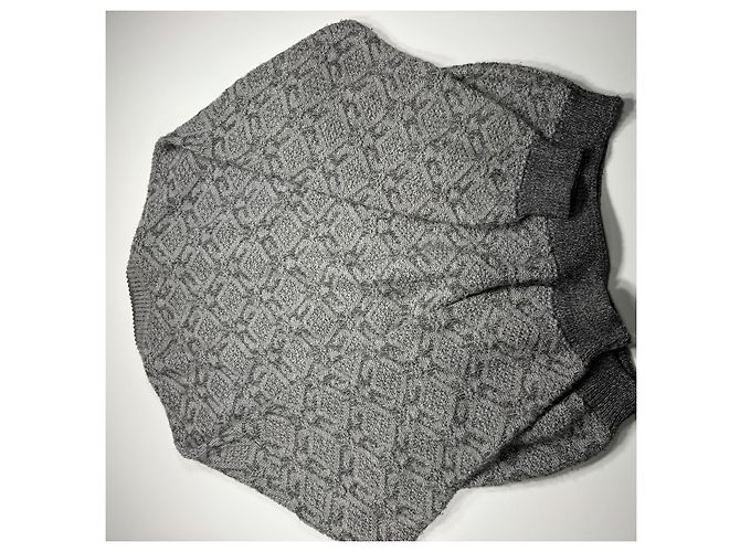 Gianni Versace Grauer Fair Isle Wollcardigan Mehrfarben - Ansicht 8