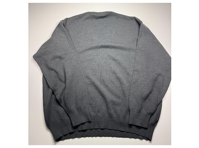 Burberry Suéter de Cuello en V de Lana Gris - vista 6