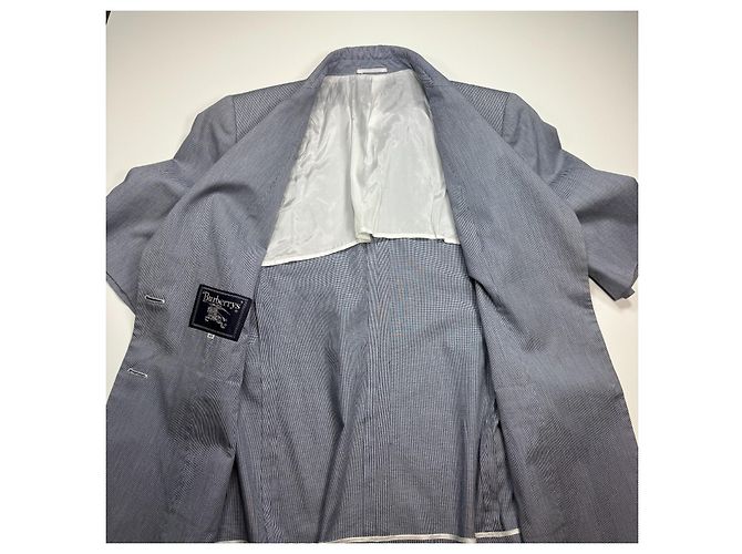 Giacca Burberry a maniche corte - Blu e Bianco - vista 5