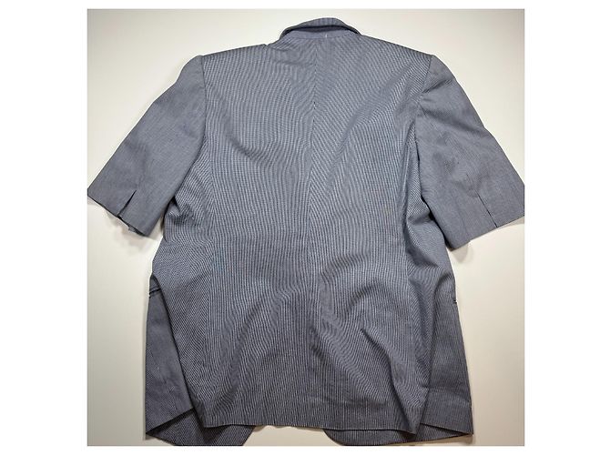 Giacca Burberry a maniche corte - Blu e Bianco - vista 6
