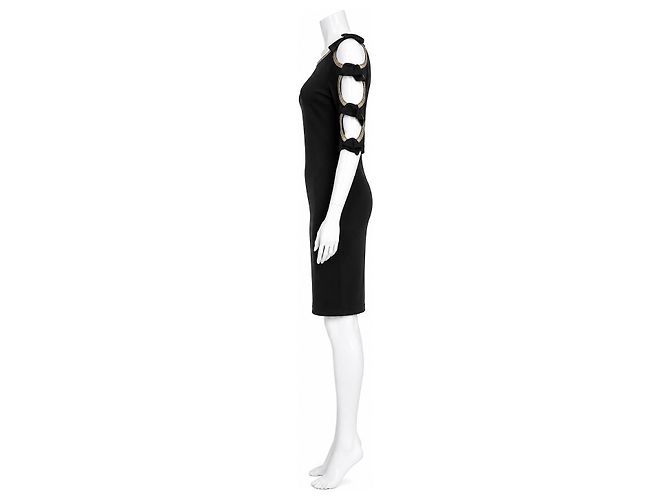 Jenny Packham Black Label Verzierte Cold-Shoulder-Robe Schwarz - Ansicht 3