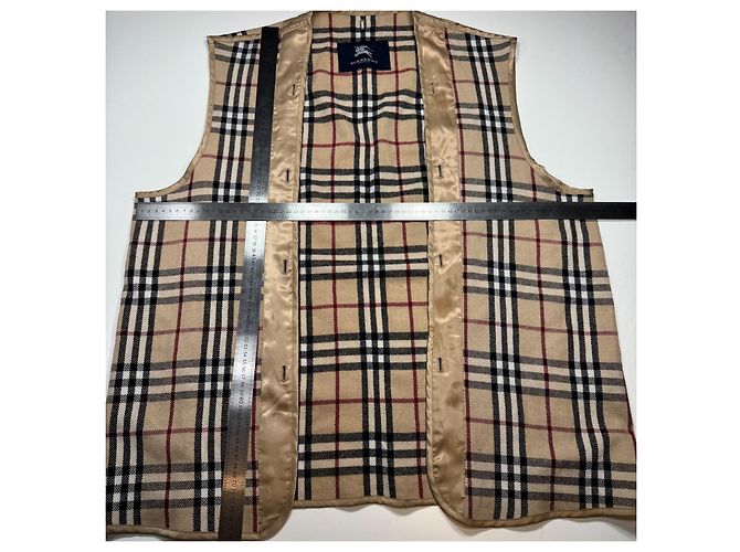 Chaleco Burberry Nova Check Negro Blanco Roja Beige - vista 4