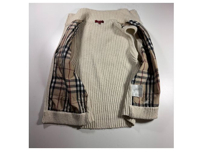 Burberry Colete Acolchoado de Malha Bege - vista 10
