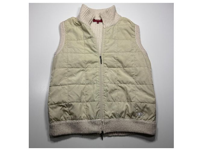 Burberry Colete Acolchoado de Malha Bege - vista 3