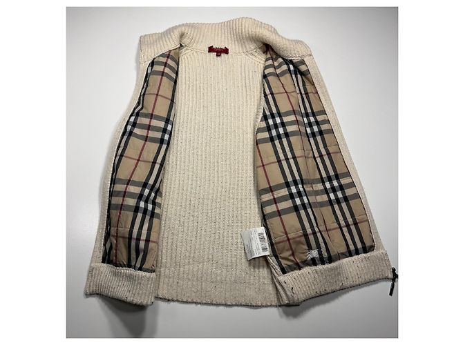 Burberry Colete Acolchoado de Malha Bege - vista 7