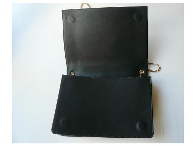 Minelli Borsa box in pelle e camoscio nera e blu Nero - vista 8