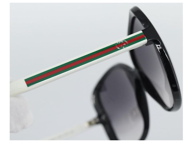 Óculos de sol GUCCI de plástico 2 Set Khaki Black Auth 180950 Preto Caqui - vista 11