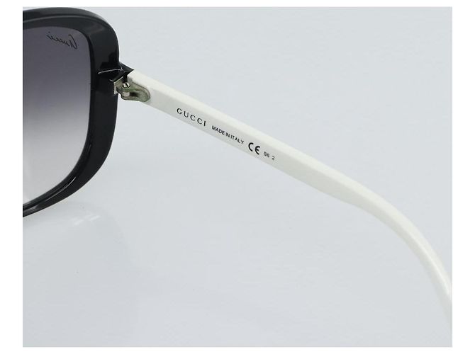 Óculos de sol GUCCI de plástico 2 Set Khaki Black Auth 180950 Preto Caqui - vista 12