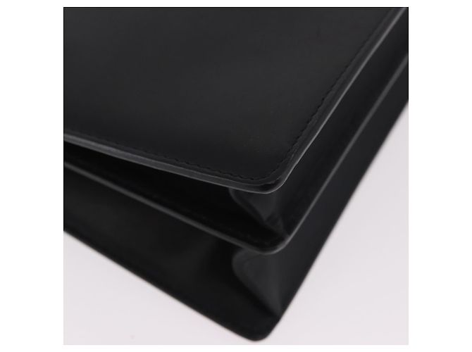 Borsa a Spalla Salvatore Ferragamo Gancini in Pelle Nera e Oro Autentica 185725A - vista 15