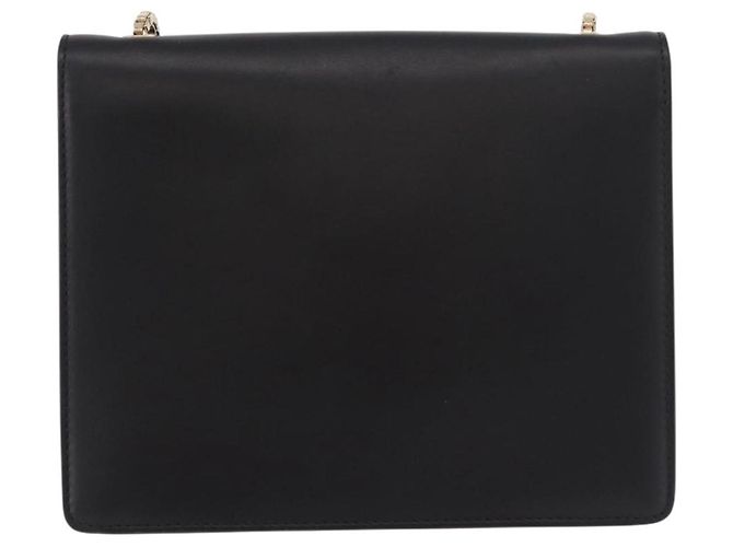 Borsa a Spalla Salvatore Ferragamo Gancini in Pelle Nera e Oro Autentica 185725A - vista 2