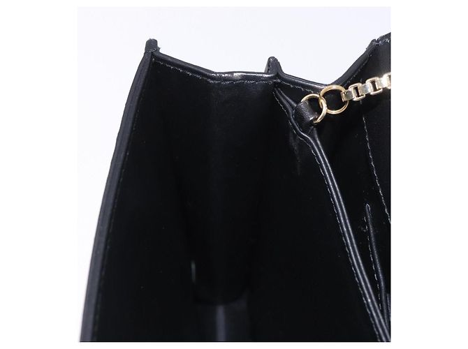 Borsa a Spalla Salvatore Ferragamo Gancini in Pelle Nera e Oro Autentica 185725A - vista 22