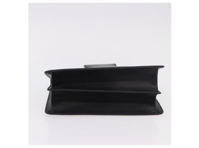 Borsa a Spalla Salvatore Ferragamo Gancini in Pelle Nera e Oro Autentica 185725A - vista 5