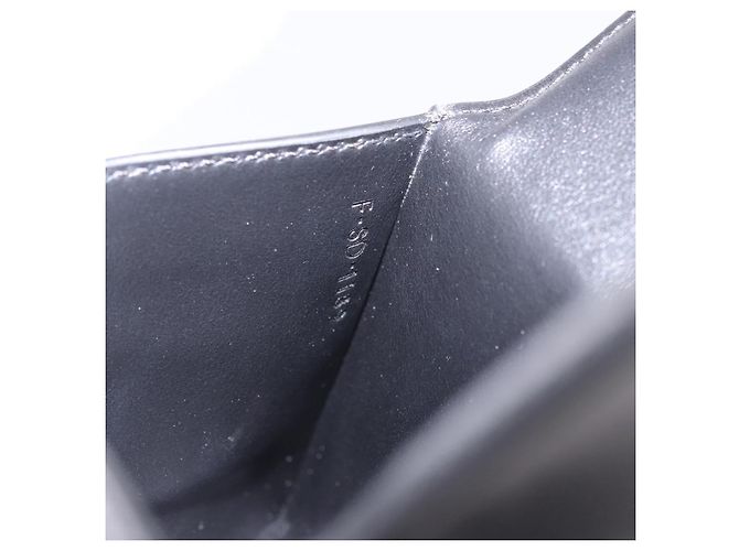 Céline Portafoglio con catena CELINE in pelle nera argento 186133M Nero - vista 11