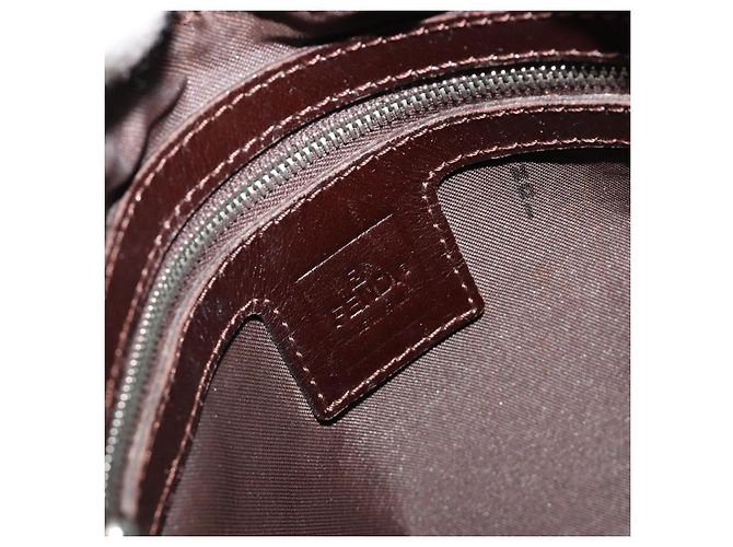 FENDI Zucca Canvas Mamma Baguette Shoulder Bag Black Brown Auth 186886V Marrone Nero - vista 19