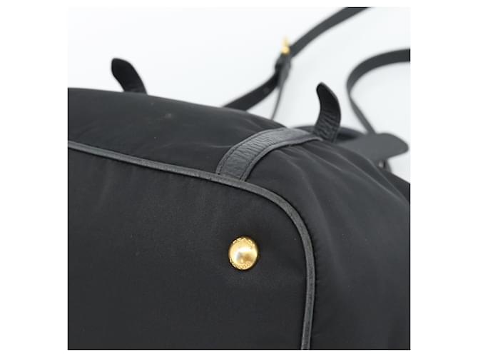 Borsa PRADA Nylon 2way Nera Oro Auth 187512V Nero D'oro - vista 10