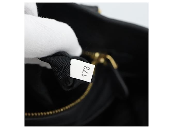 Borsa PRADA Nylon 2way Nera Oro Auth 187512V Nero D'oro - vista 12