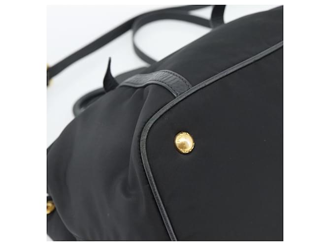 Borsa PRADA Nylon 2way Nera Oro Auth 187512V Nero D'oro - vista 15
