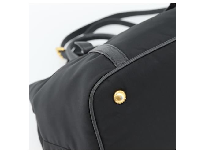 Borsa PRADA Nylon 2way Nera Oro Auth 187512V Nero D'oro - vista 17