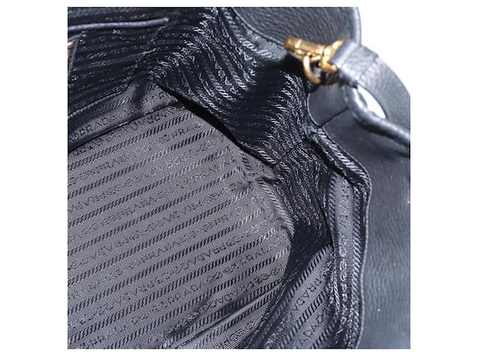 Borsa PRADA Nylon 2way Nera Oro Auth 187512V Nero D'oro - vista 19