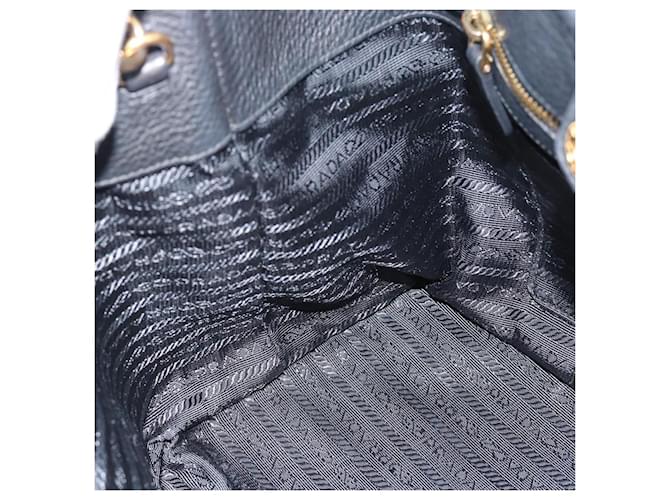 Borsa PRADA Nylon 2way Nera Oro Auth 187512V Nero D'oro - vista 20