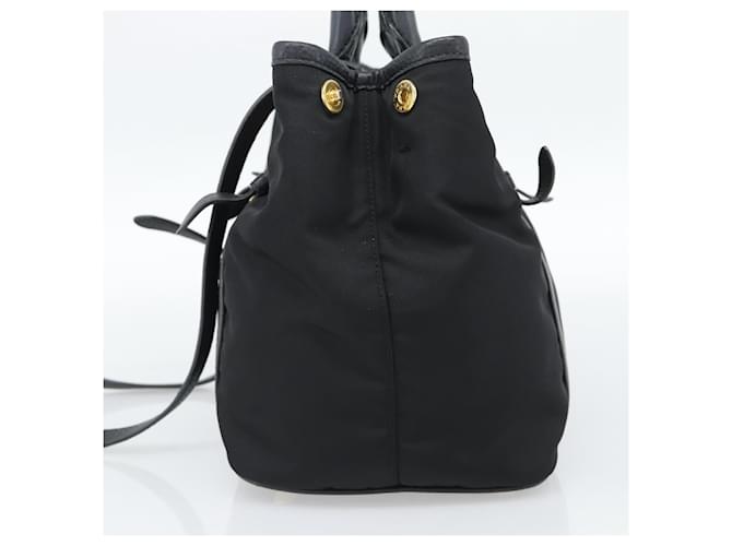 Borsa PRADA Nylon 2way Nera Oro Auth 187512V Nero D'oro - vista 4