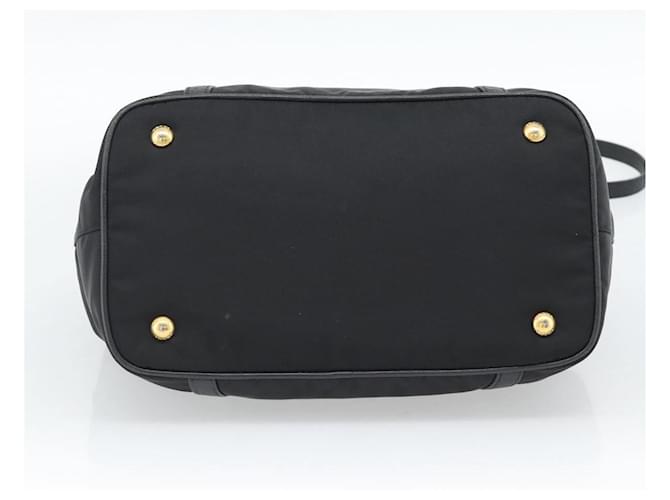 Borsa PRADA Nylon 2way Nera Oro Auth 187512V Nero D'oro - vista 5
