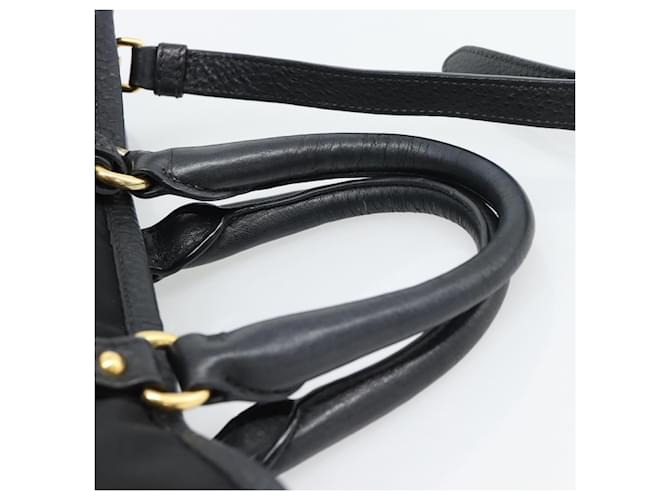 Borsa PRADA Nylon 2way Nera Oro Auth 187512V Nero D'oro - vista 8