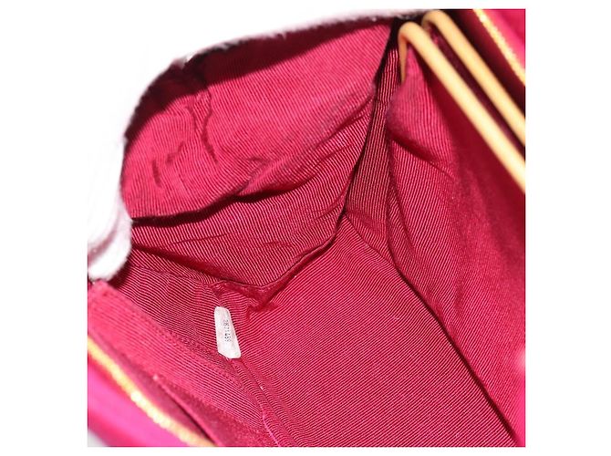 CHANEL Matelasse Chain Shoulder Bag Cotton Jersey Wine Red Gold CC Auth 185539 D'oro Bordò - vista 22