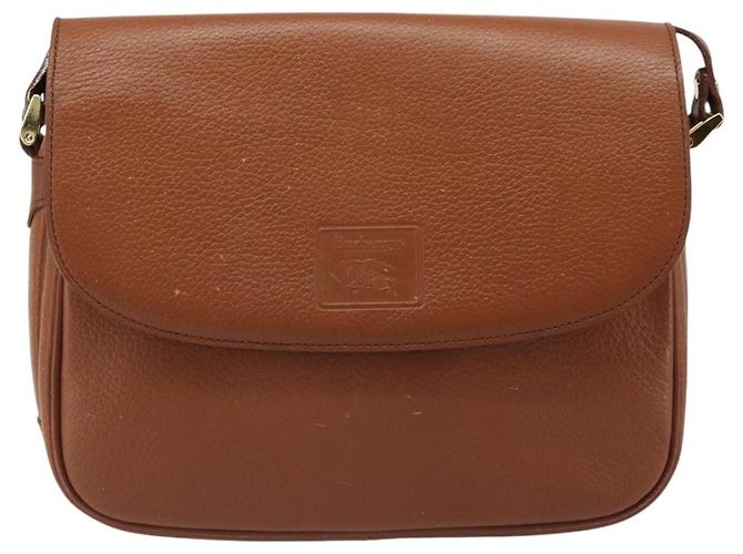 Borsa a Spalla Burberry in Pelle Marrone Oro Auth 187376 D'oro - vista 13