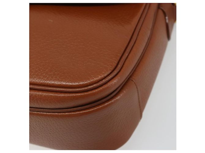 Borsa a Spalla Burberry in Pelle Marrone Oro Auth 187376 D'oro - vista 14