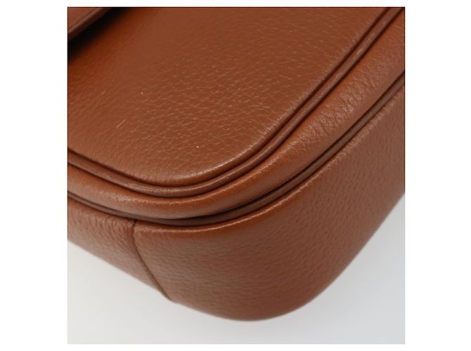 Borsa a Spalla Burberry in Pelle Marrone Oro Auth 187376 D'oro - vista 15