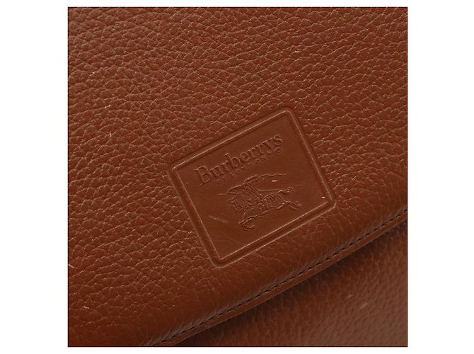 Borsa a Spalla Burberry in Pelle Marrone Oro Auth 187376 D'oro - vista 18