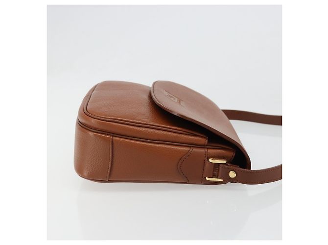 Borsa a Spalla Burberry in Pelle Marrone Oro Auth 187376 D'oro - vista 3