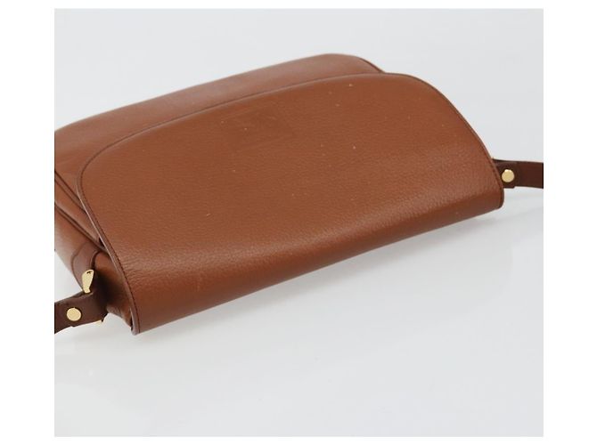 Borsa a Spalla Burberry in Pelle Marrone Oro Auth 187376 D'oro - vista 6
