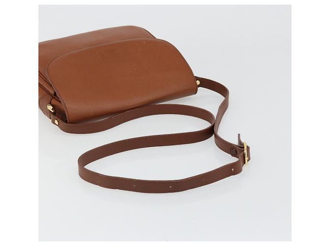 Borsa a Spalla Burberry in Pelle Marrone Oro Auth 187376 D'oro - vista 7