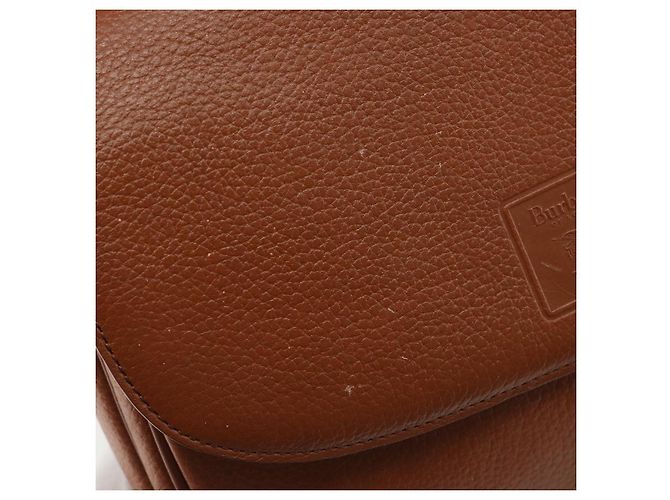Borsa a Spalla Burberry in Pelle Marrone Oro Auth 187376 D'oro - vista 9